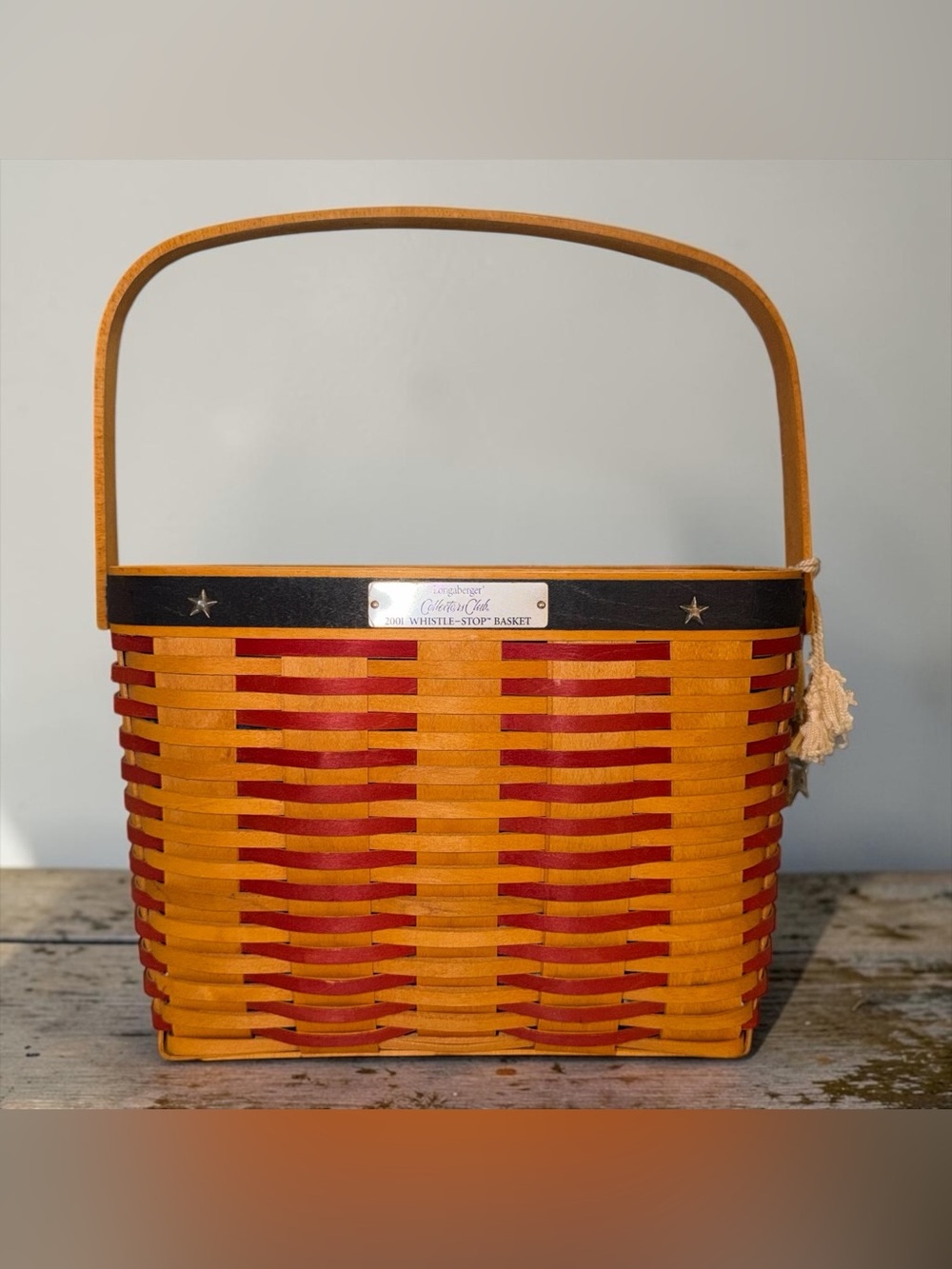 VINTAGE Longaberger Collectors Club 2001 Whistle-Stop Basket